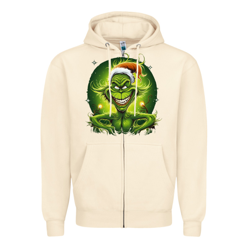 Grinch Zipper Hoodie by Unal Design | Teevron
