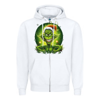 White Grinch Zipper Hoodie - Unal Design