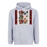 Heather Grey ho ho ho christmas cow Heavyweight Hoodie - RanaPortraitStore