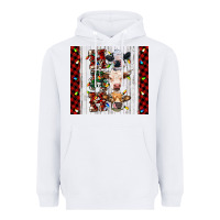 White ho ho ho christmas cow Heavyweight Hoodie - RanaPortraitStore