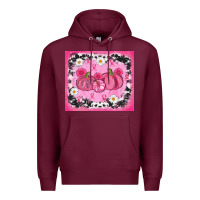 Burgundy breast cancer pumpkins Premium Hoodie - AdoDesignShop