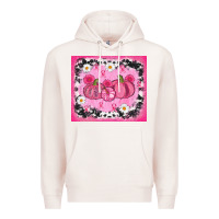 Pale Pink breast cancer pumpkins Premium Hoodie - AdoDesignShop