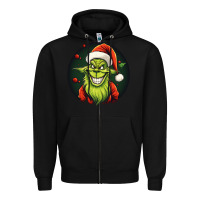 Black Grinch Zipper Hoodie - Unal Design