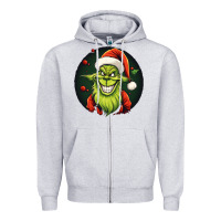Heather Grey Grinch Zipper Hoodie - Unal Design
