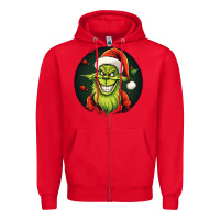Red Grinch Zipper Hoodie - Unal Design