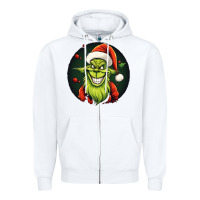 White Grinch Zipper Hoodie - Unal Design