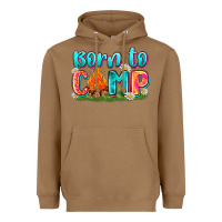 Toasted Coconut born to camp Heavyweight Hoodie - Zillion Design Studio