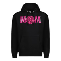Black breast cancer mom sunflower Premium Hoodie - AdoDesignShop
