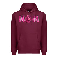 Burgundy breast cancer mom sunflower Premium Hoodie - AdoDesignShop