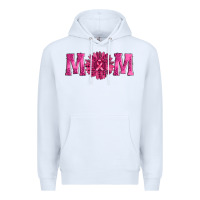 White breast cancer mom sunflower Premium Hoodie - AdoDesignShop
