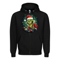 Black Grinch Zipper Hoodie - Unal Design