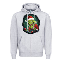 Heather Grey Grinch Zipper Hoodie - Unal Design