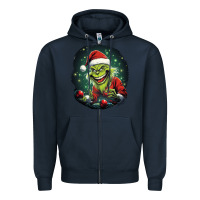 Navy Grinch Zipper Hoodie - Unal Design