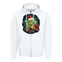 White Grinch Zipper Hoodie - Unal Design
