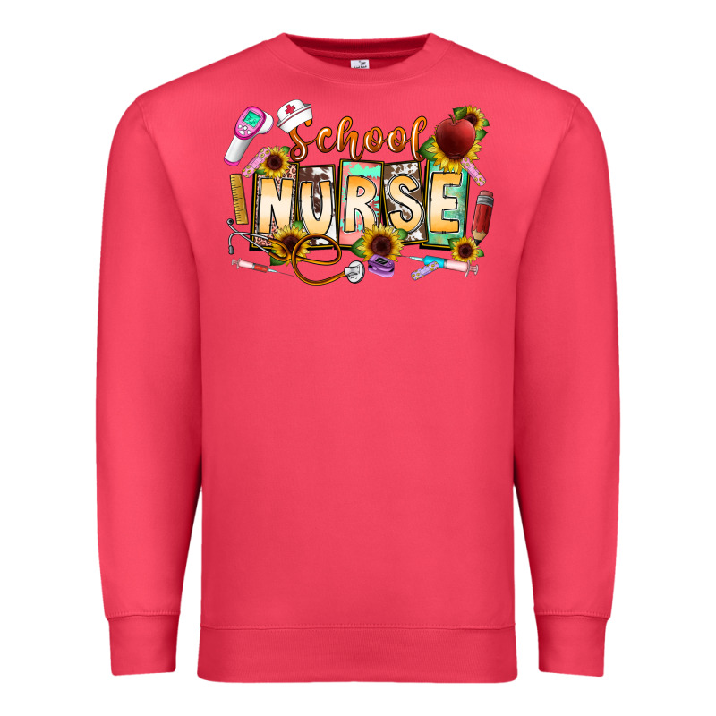 School Nurse Premium Sweatshirt by CowhideDigitalArt | Teevron