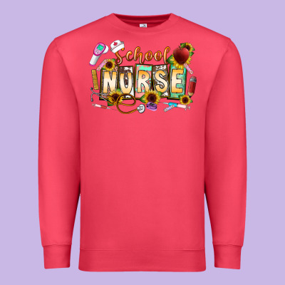 School Nurse Premium Sweatshirt Designed By Cowhidedigitalart