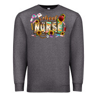 Charcoal Heather school nurse Premium Sweatshirt - CowhideDigitalArt