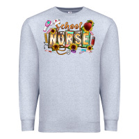 Heather Grey school nurse Premium Sweatshirt - CowhideDigitalArt