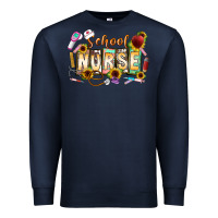 Navy school nurse Premium Sweatshirt - CowhideDigitalArt
