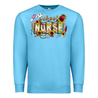 Ocean Blue school nurse Premium Sweatshirt - CowhideDigitalArt