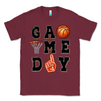 Burgundy basketball game day Classic Tee - MaliasSmallBusiness