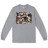 Black And Brown Cowhide Background Long Sleeve Tee | Teevron