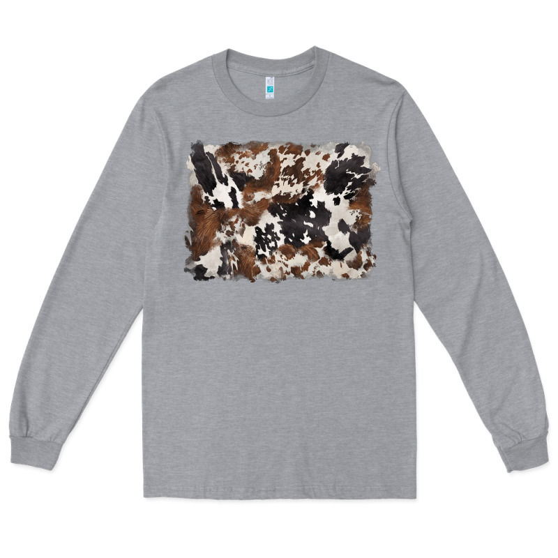 Black And Brown Cowhide Background Long Sleeve Tee by BarkalooDesign | Teevron