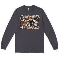 Smoke black and brown cowhide background Long Sleeve Tee - BarkalooDesign