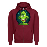 Burgundy Grinch Zipper Hoodie - Unal Design