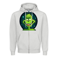 Dove Grey Grinch Zipper Hoodie - Unal Design