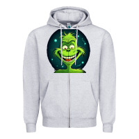 Heather Grey Grinch Zipper Hoodie - Unal Design