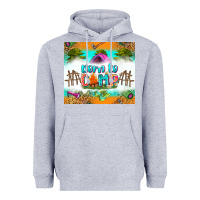 Heather Grey born to camp Heavyweight Hoodie - Zillion Design Studio
