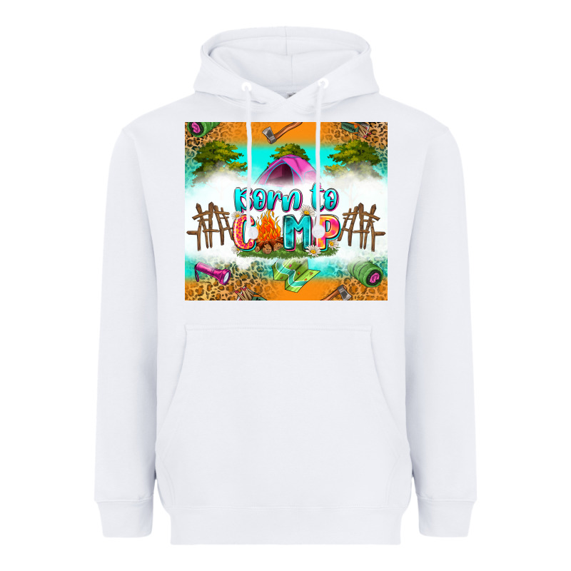 Born To Camp Heavyweight Hoodie by Zillion Design Studio | Teevron