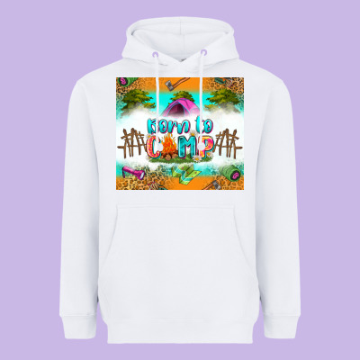 Born To Camp Heavyweight Hoodie Designed By Zillion Design Studio
