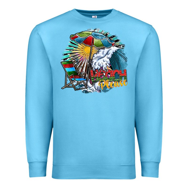 Beach Please Premium Sweatshirt by SublimationCraftShop | Teevron