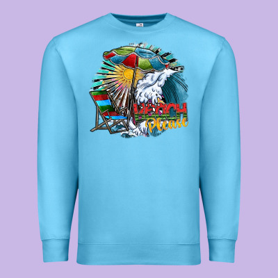Beach Please Premium Sweatshirt Designed By Sublimationcraftshop