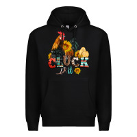Black cluck it coop animals hen and chick aztec serape leopard Premium Hoodie - Artiststas