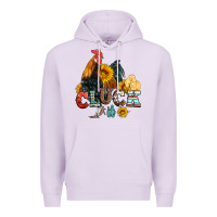 Lilac cluck it coop animals hen and chick aztec serape leopard Premium Hoodie - Artiststas