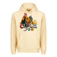 Pina Colada cluck it coop animals hen and chick aztec serape leopard Premium Hoodie - Artiststas