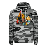 Slate Camo cluck it coop animals hen and chick aztec serape leopard Premium Hoodie - Artiststas
