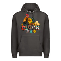 Smoke cluck it coop animals hen and chick aztec serape leopard Premium Hoodie - Artiststas