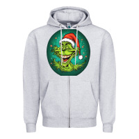 Heather Grey Grinch Zipper Hoodie - Unal Design