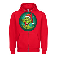 Red Grinch Zipper Hoodie - Unal Design