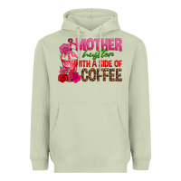 Matcha mother hustler wt a side of coffee Heavyweight Hoodie - texasbilliewilder