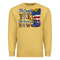 Antique Gold the land of the yee the home of the haw Premium Sweatshirt - HRA Design Shop