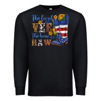 Black the land of the yee the home of the haw Premium Sweatshirt - HRA Design Shop