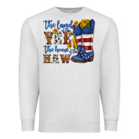 Oatmeal Heather the land of the yee the home of the haw Premium Sweatshirt - HRA Design Shop