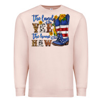Pale Pink the land of the yee the home of the haw Premium Sweatshirt - HRA Design Shop