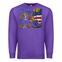 Purple the land of the yee the home of the haw Premium Sweatshirt - HRA Design Shop
