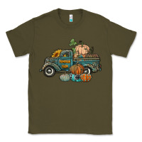 Army Green western pumpkin farm truck Classic Tee - RanaPortraitStore